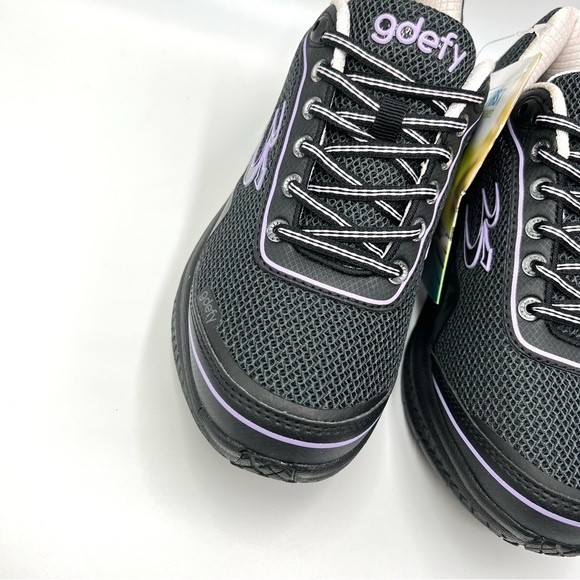 8W 8 W WIDE WIDTH Gravity Defyer Women's Mighty Walk Black‎ Purple Sneakers NEW - Picture 5 of 16